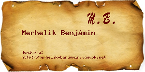 Merhelik Benjámin névjegykártya
